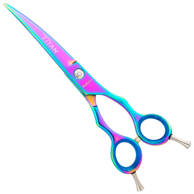 Geib Entree Titan Curved Scissors - high-quality curved scissors with a single-sided micro-grind and titanium coating