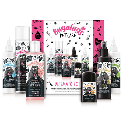 Bugalugs Ultimate Gift Set - set of six grooming products for dogs