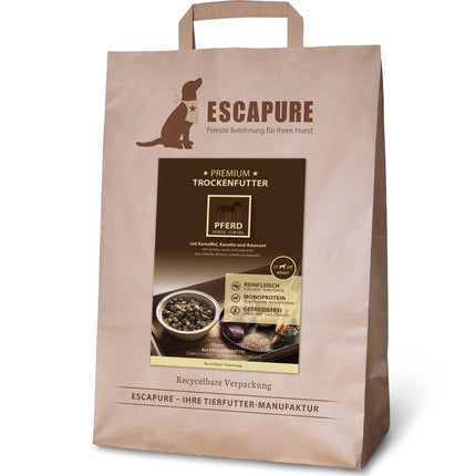 Escapure Premium Horse - high-quality dog food, oven-baked horse meat