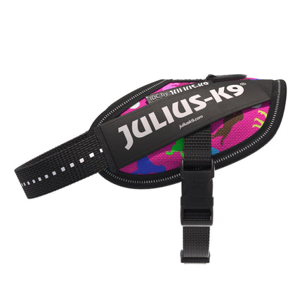 Julius - K9 IDC Powerharness Dogz - dog harness with reflectors, colorful puppy pattern