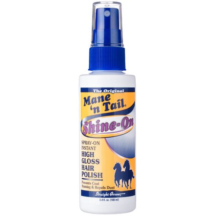 Mane'n Tail Shine On Spray - coat shine spray for horses, dogs, and cats, protects against dirt.