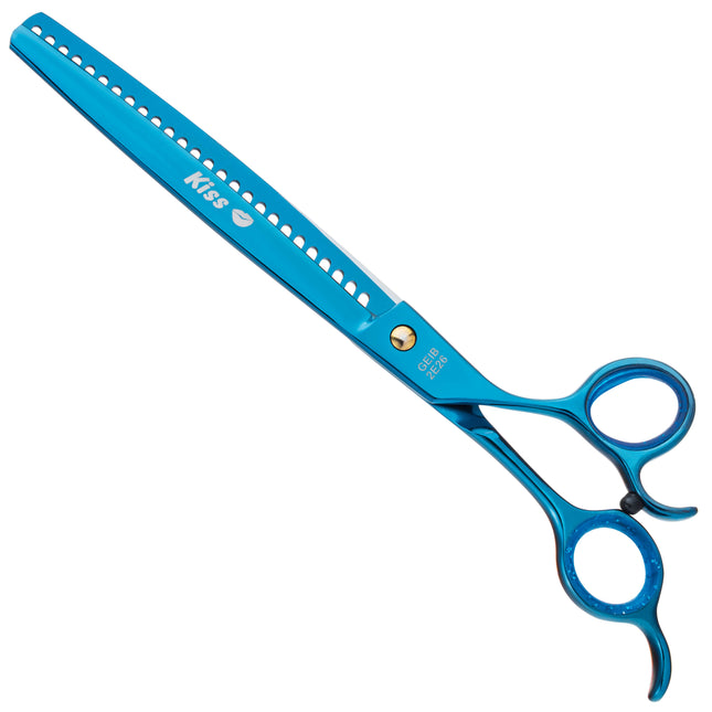 Geib Kiss Gold Blue Chunker 8.5 - single-sided grooming chunkers with a blue finish, 26 teeth