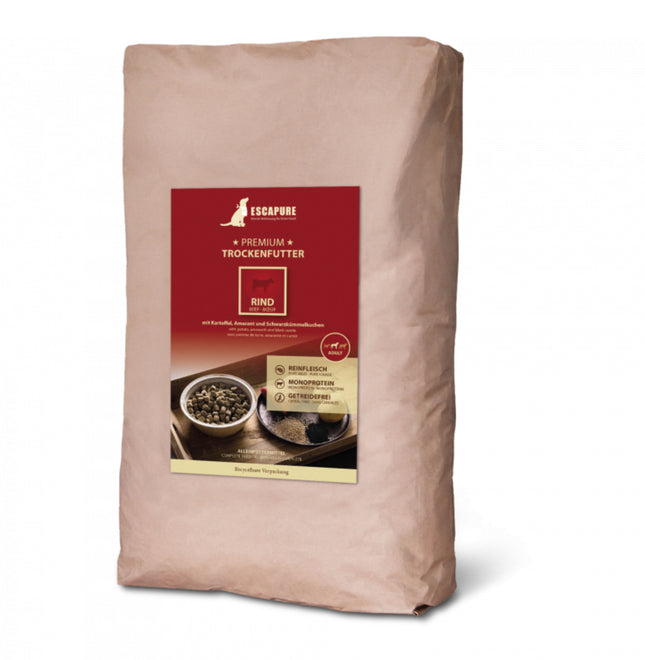 Escapure Premium Beef - high-quality dog food, oven-baked beef