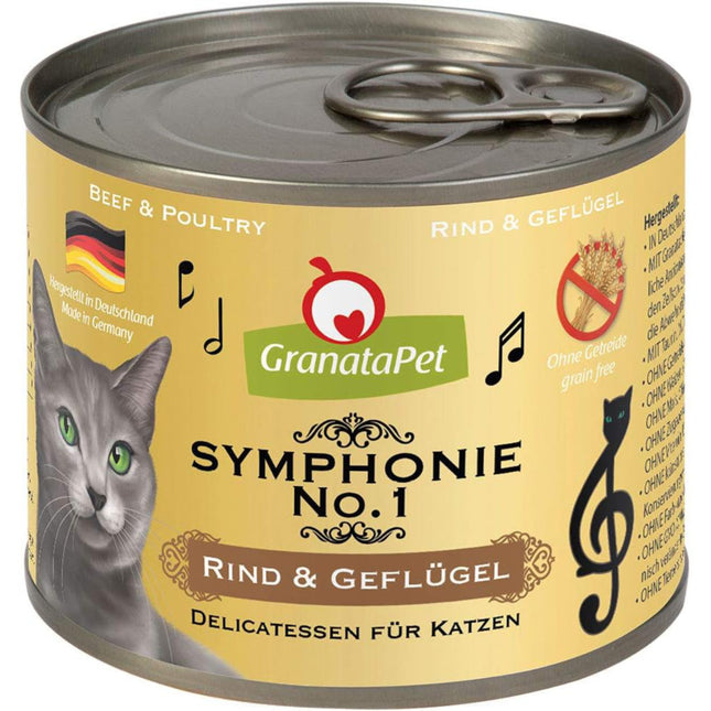 GranataPet Symphonie - high-meat cat food, beef and poultry