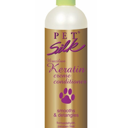 Pet Silk Brazilian Keratin Conditioner - professional moisturizing and smoothing conditioner for fur with Brazilian keratin and silk, concentrate 1:16