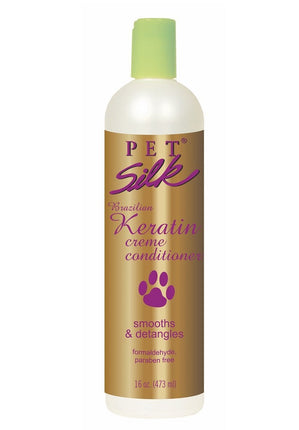 Pet Silk Brazilian Keratin Conditioner - professional moisturizing and smoothing conditioner for fur with Brazilian keratin and silk, concentrate 1:16