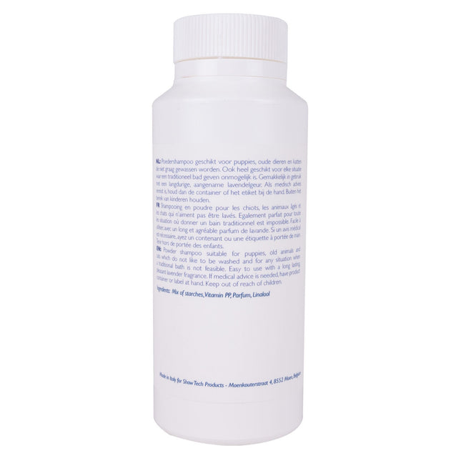 Show Tech Dry Shampoo - dry powder shampoo for dogs and cats, with a lavender scent