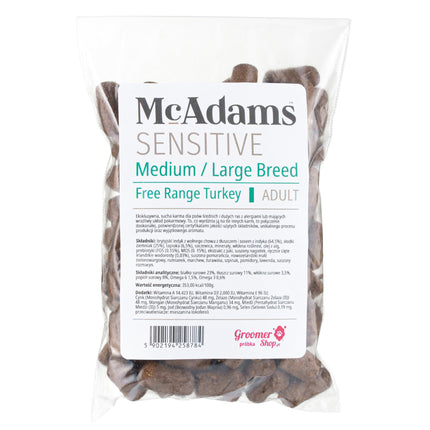 McAdams Sensitive Medium/Large Breed Free Range Turkey - baked food with turkey for medium and large breed dogs - sample