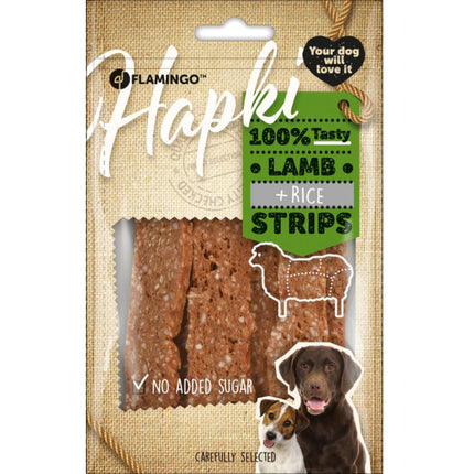 Flamingo Lamb'N Rice Strips - single protein treats for dogs with lamb and rice