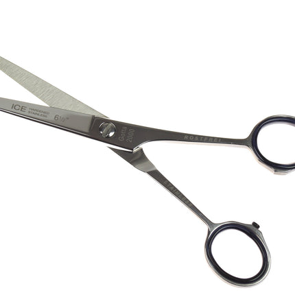 Gotta Solingen Ice Nickel-Plated Straight Scissors (17cm) with Single-Sided Micro-Sanding