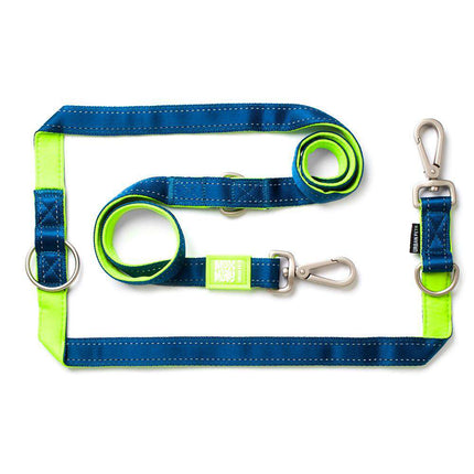 Max & Molly Multi-Leash Matrix Lime Green - adjustable leash for dogs with reflective stitching, 200cm