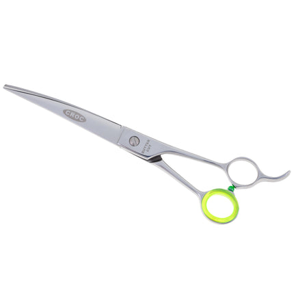 Geib Crocodile Curved Scissors - professional grooming scissors with curved thin blades and micro-grinding, Japanese steel