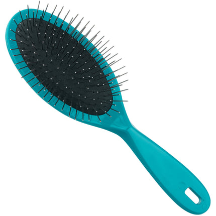 1 All Systems Oval Plastic Pin Brush - professional large brush with metal pins for dogs and cats