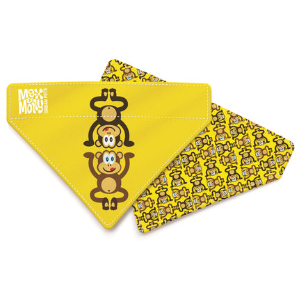 Max & Molly Reversible Bandana Monkey Maniac - reversible bandana for dogs