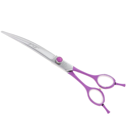 Geib Gator Gear Curved Scissors - lightweight grooming scissors with micro-serration, curved