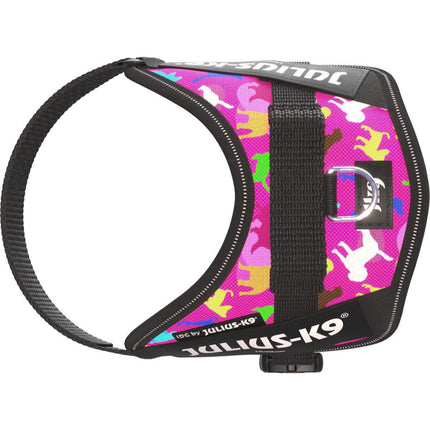 Julius - K9 IDC Powerharness Dogz - dog harness with reflectors, colorful puppy pattern