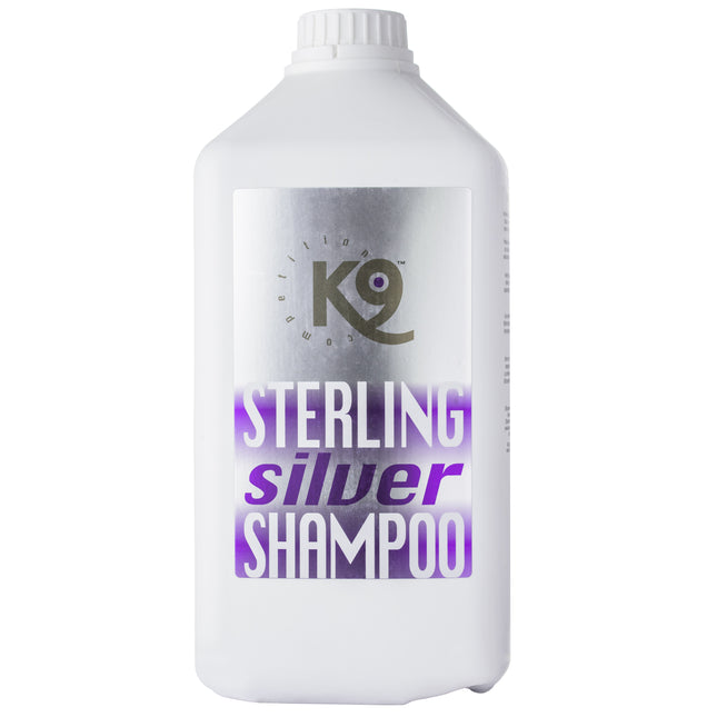 K9 Sterling Silver Shampoo - shampoo for white and silver fur, enhancing the color of dogs and cats, concentrate 1:10 - 2.7L