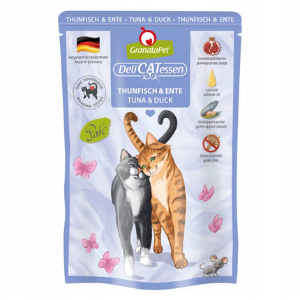 GranataPet DeliCatessen Tuna & Duck - grain-free wet food with tuna and duck, pouches for cats