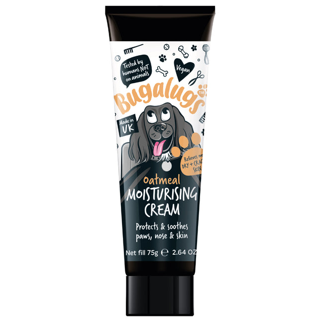 Bugalugs Oatmeal Moisturizing Cream - moisturizing oatmeal cream for dog's skin, paws, and nose