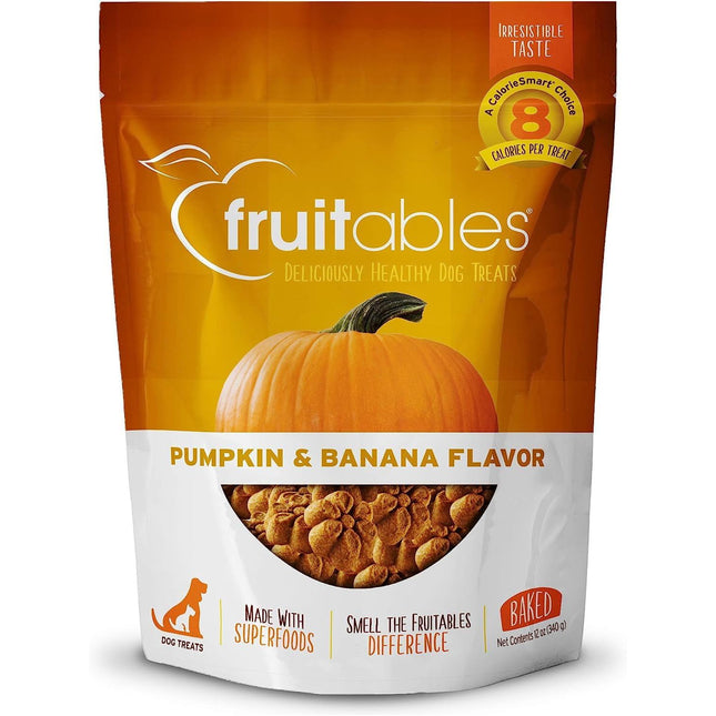 Fruitables Pumpkin & Banana Dog Treats - pumpkin cookies for dogs, with banana