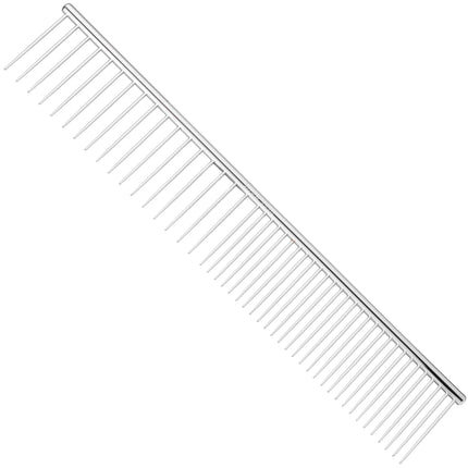 Show Tech Combi - Comb - metal comb with mixed tooth spacing - Length: