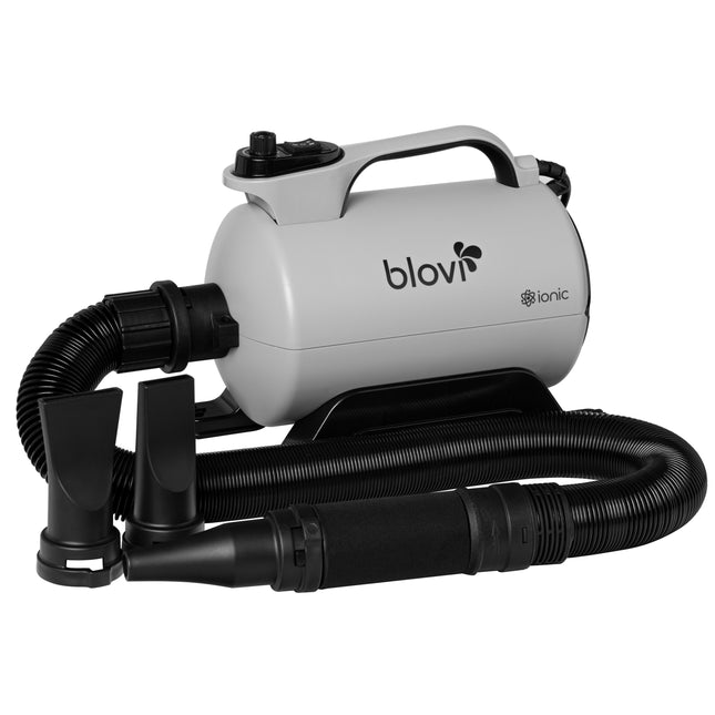 Blovi Vulcano Grey Dryer 2600W - tabletop dryer with ionization, smooth airflow adjustment, and two-stage temperature control