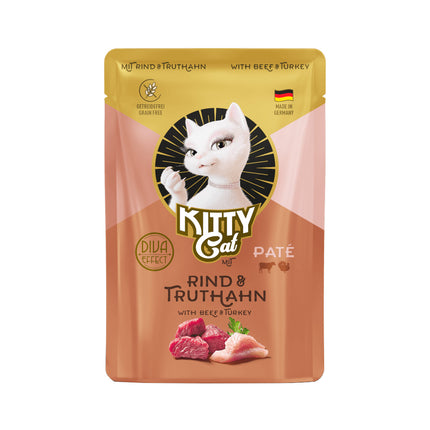 Kitty Cat Beef & Turkey Pâté - Grain-Free Wet Food, Pâté for Cats, with Beef and Turkey