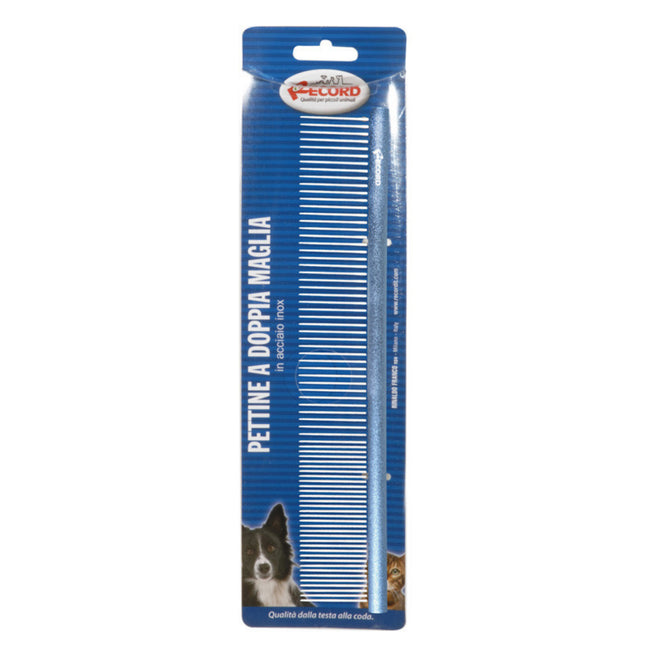 Record Large Metal Comb - comb with an aluminum handle and a mixed tooth spacing of 50/50