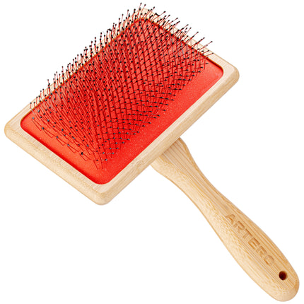 Artero Large Slicker Brush Protected Pin Nature Collection - poodle brush with safe, long pins for sensitive skin