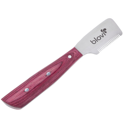 Blovi Professional Wood Left Stripping Knife - professional trimmer with a comfortable wooden handle, Japanese steel - left-handed