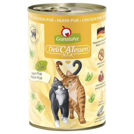 GranataPet DeliCatessen Chicken Pur - grain-free wet food for cats, chicken