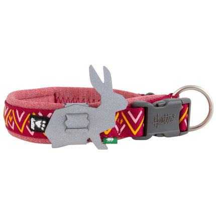 Hurtta Razzle - Dazzle Collar Beetroot - adjustable dog collar - 55 - 65cm