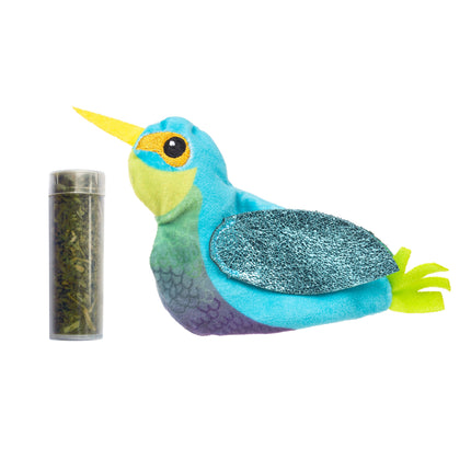 KONG Cat Refillables Catnip Hummingbird - cat toy with catnip, shiny hummingbird with a supply of catnip