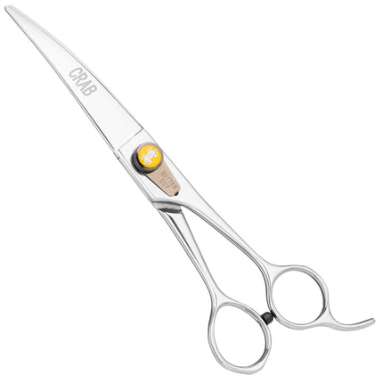 Geib Crab Curved Scissors Level 2 - high-quality curved scissors for pet grooming with a single-sided micro-grind.