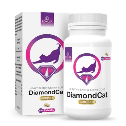 Pokusa DiamondCat 110tbl. - dietary supplement improving the condition of a cat's skin and coat