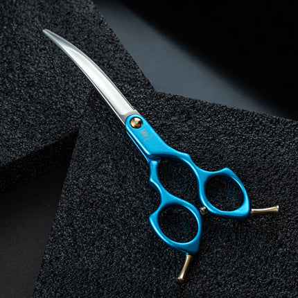 Jargem Asian Style Light Curved Scissors - very lightweight, curved scissors for Korean-style grooming