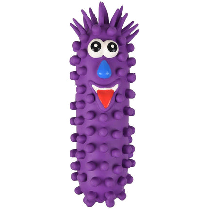 Flamingo Latex Worm - latex worm, spiky chew toy with a squeaker