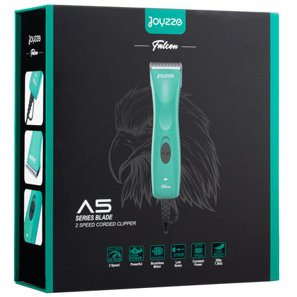 Joyzze Falcon Corded Clipper - ultra-lightweight and quiet corded clipper with a running blade, turquoise