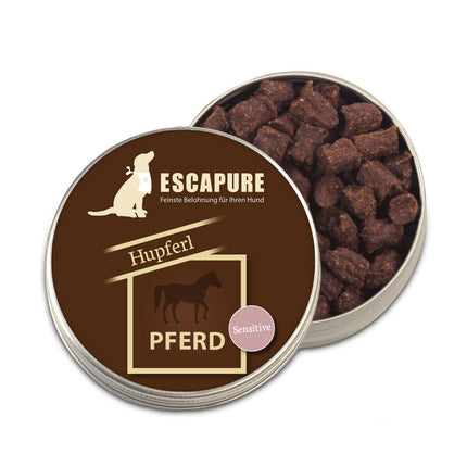 Escapure Hupferl Horse - natural treats for sensitive dogs, horse meat