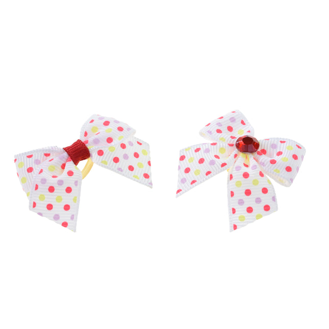 Blovi Bows Polka 25 pcs - polka dot bows for dogs, on elastic bands