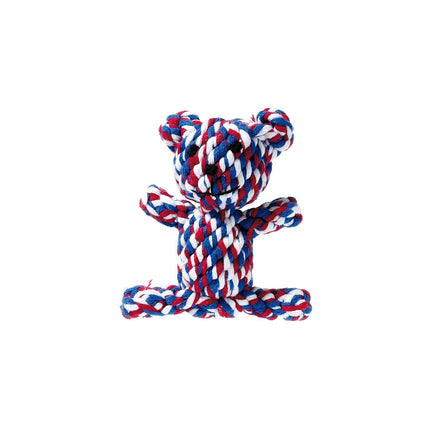 Flamingo Rope Bear - cotton rope chew toy for dogs - red