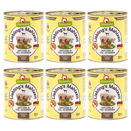 GranataPet Poultry & Italian Ham - grain-free wet dog food, poultry and Italian ham