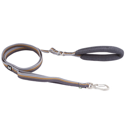 Hurtta Adjustable Leash Eco Blackberry - adjustable leash with padded handle, gray - honey.