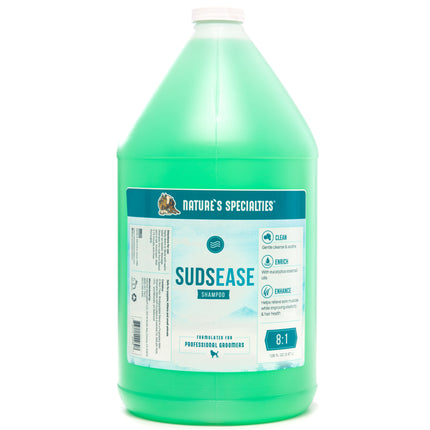 Nature's Specialties Sudsease Shampoo - eucalyptus muscle-relaxing shampoo for dogs and cats, concentrate 1:8