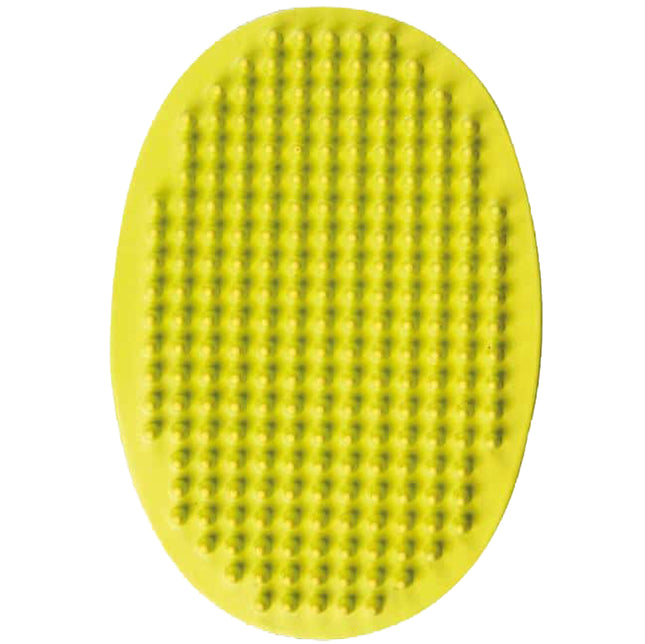 Flamingo Zen Rubber Brush - rubber grooming tool for short-haired dogs - lime green