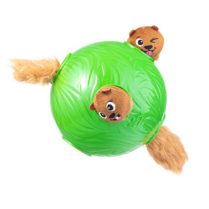 Nina Ottosson Dog Snuffle N' Treat Ball Level - Snuffle treat ball for dogs, with 6 squirrels, level