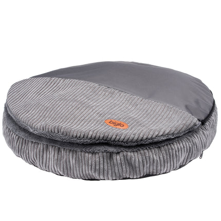 Biglo Cleo Grey - corduroy dog bed with cover