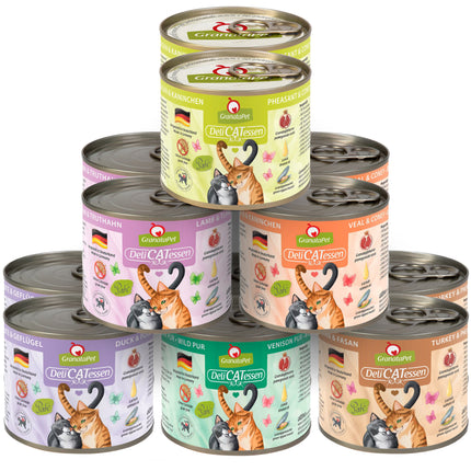 GranataPet DeliCatessen Fish-Free Cat Food Set - Grain-Free Wet Cat Food, Mix of 6 Flavors, Set of 2