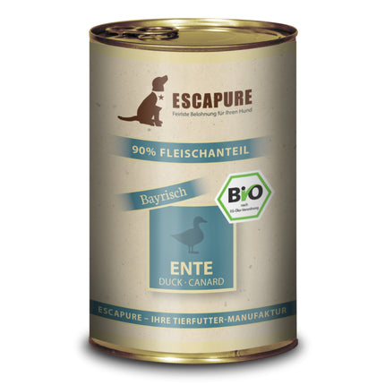 Escapure Duck Bio - organic wet food for dogs, duck, potatoes, and herbs