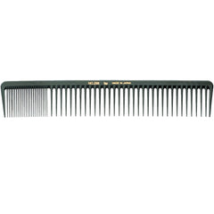 Utsumi BW Carbon #298 Comb - professional, high-quality comb made of carbon fiber with a mixed tooth spacing.